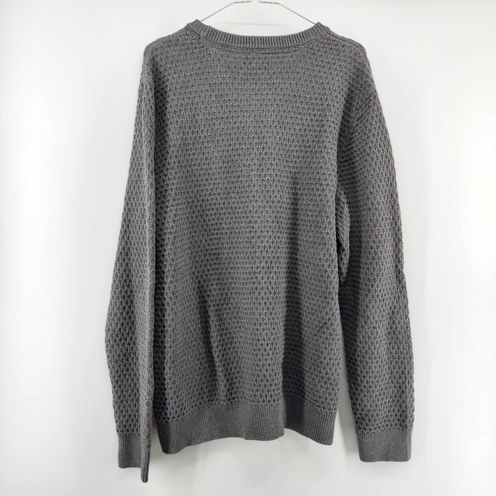 Hawker Rye Men's Grey XL Textured Seed Stitch Crewneck Sweater NWOT
